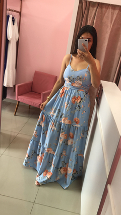 Vestido Jasmin - Floral Azul - comprar online