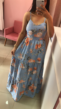Vestido Jasmin - Floral Azul
