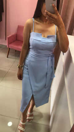 Vestido Midi Carla - Azul