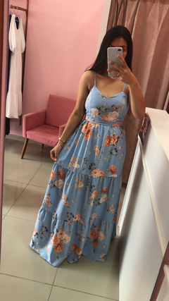 Vestido Jasmin - Floral Azul - Le Boutique