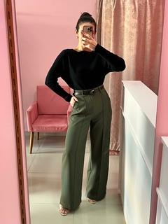 Calça Pantalona Maya - Verde Militar - comprar online