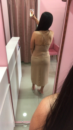 Vestido Midi Pietra - Bege - Le Boutique