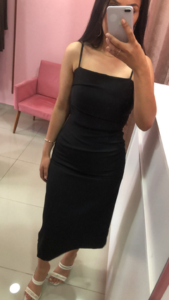 Vestido Midi Lauana - Preto - loja online