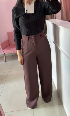 Calça Pantalona - Marrom na internet