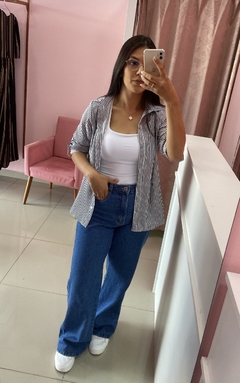 Camisa listrada - Preto/ branco na internet