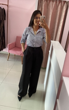 Camisa listrada - Preto/ branco - loja online