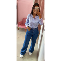 Camisa listrada - Azul/ branco - comprar online