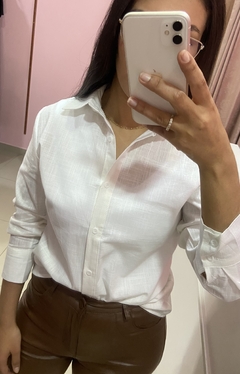 Camisa em linho - Off white - Le Boutique
