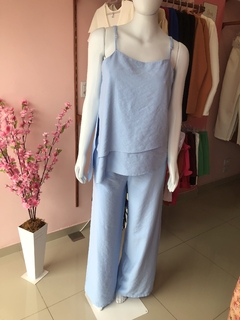 Conjunto Calça Pantalona e Blusa Regata na internet