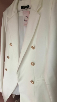 Blazer Alongado Aline - Branco na internet
