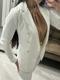 Blazer Alongado Aline - Branco