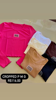 BLUSA DRAP. PICO CANELADO M/L - comprar online