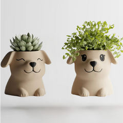 Vaso Cachorro Filhote Kit Duas Unidades 3D Roaz Creative