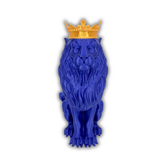 Estátua Moderna Leão Rei com Coroa Decorativo Luxuoso 3D Roaz Creative - comprar online