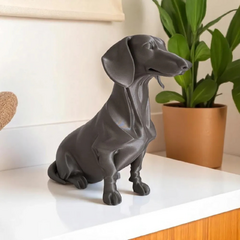 Escultura Cachorro Dachshund 3D Roaz Creative na internet