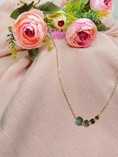 Choker de bolinhas dourada e prata