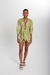 FLORES VERDES KIMONO CURTO OMBREIRAS