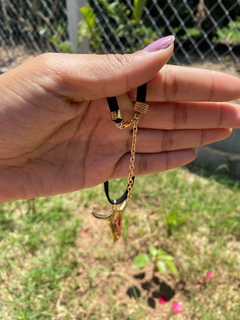 Choker cabeça de boi ouro - Levitta's Acessórios