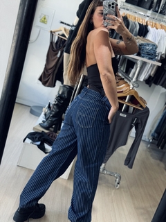Jeans MOM CANNES rayado blue en internet