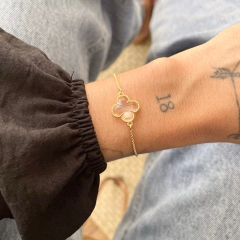 Pulseira Trevo Cristal Classic - Dourado - comprar online