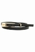 Cinto Feminino Finíssimo Preto com Fivela Dourada Minimalista - comprar online