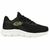 Tênis Esportivo Masculino Preto com Solado Branco e Detalhes Verde Neon - loja online