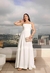 Vestido Longo Branco com Decote Coração e Recortes Laterais - comprar online