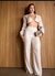 Conjunto Top Cropped Manga Longa e Calça Pantalona Off-White - comprar online