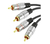 CABO 2 RCA + 2 RCA - PLUG METAL FITZ - 3 METROS - Sancomp