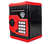 COFRE DIGITAL ELETRONICO PUXA NOTAS E MOEDAS - VERMELHO