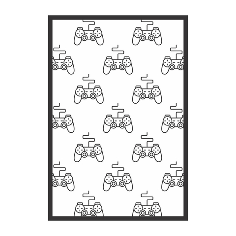 Quadro Decorativo Controle Vídeo Game Fundo Branco JOG015