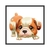 Quadro Cachorro Mesclado Fofinho Desenho ANIP080