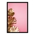 Quadro De Folhagem Rosa Com Dourado FOL036