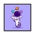 Quadro Decorativo Astronauta Monociclo Fundo Roxo ART031