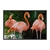 Quadro Decorativo Flamingo Fundo Palmeira ANIF032