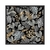 Quadro Decorativo Folhas Diversas Cinza E Dourado FOL283