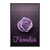 Quadro Decorativo Frase Família Flor Rosa Roxa FRA112
