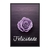 Quadro Decorativo Frase Felicidade Flor Rosa Roxa FRA100