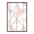 Quadro Decorativo Geométrico Rosa Textura Marmorizada GEO252