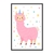 Quadro Decorativo Lhama Rosa INF091