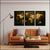 Quadro Decorativo Mosaico Conjunto Com 3 Peças Mapa-Múndi Verde E Nude Textura MOS235236237
