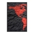 Quadro Decorativo Mosaico Mapa-Múndi Texturizado Preto E Vermelho Conjunto Com 3 Unidades MOS253254255 - comprar online