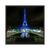 Quadro Decorativo Urbano Torre Eiffel Luz Azul URB380