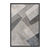 Quadro Formas Geométricas Textura Cinza E Dourado GEO099