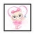 Quadro Gatinha Bailarina Infantil INF052