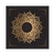 Quadro Mandala Dourada Fundo Preto MAN009