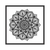 Quadro Mandala Preta Fundo Branco MAN029