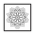 Quadro Mandala Preto Fundo Branco MAN033