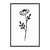Quadro Minimalista Flor Em Linhas Preto E Branco MIN083