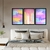 Quadros Decorativos Conjunto Com 3 Unidades Abstrato Pintura Candy Color ABS133134135